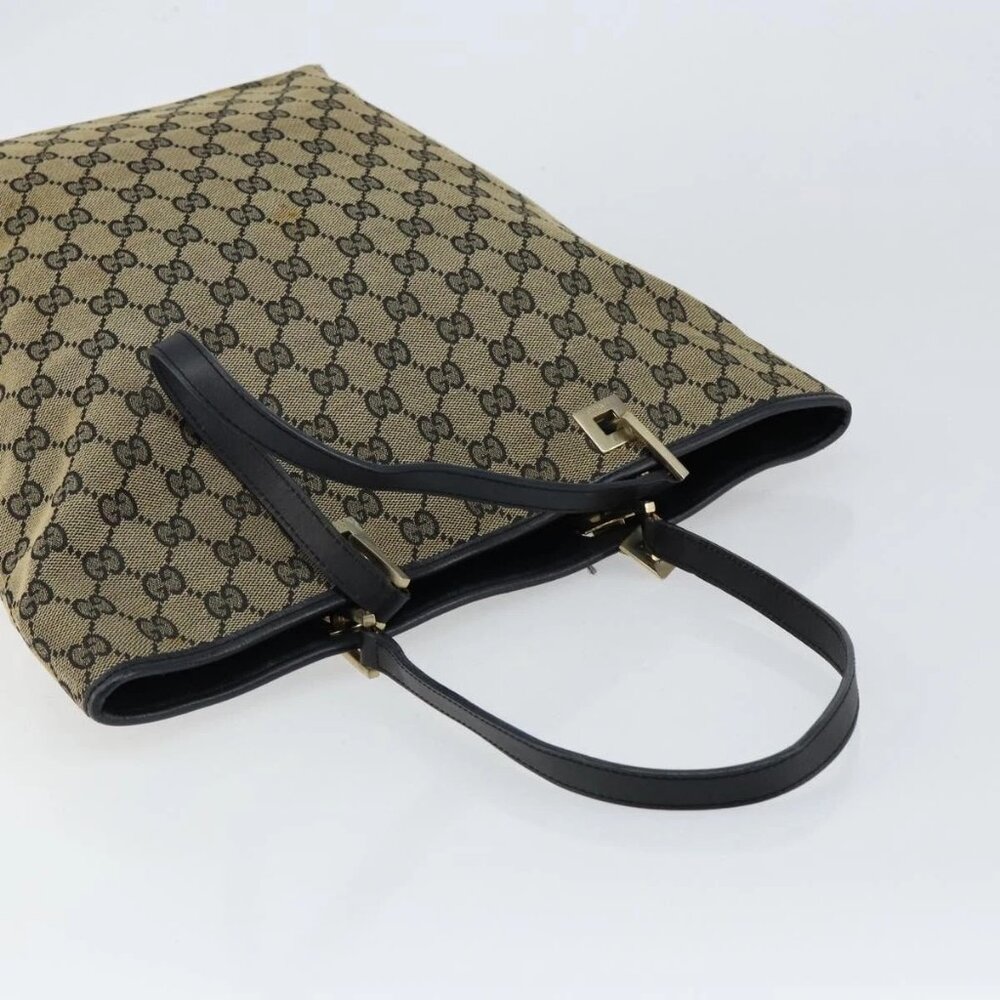 GUCCI GG Canvas Tote Bag Navy Gold 002 1098 3444 Auth ep11540 - Picture 7 of 16